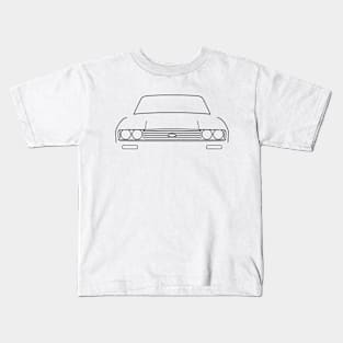 Ford Capri 2.8i Mk III classic car outline graphic (black) Kids T-Shirt